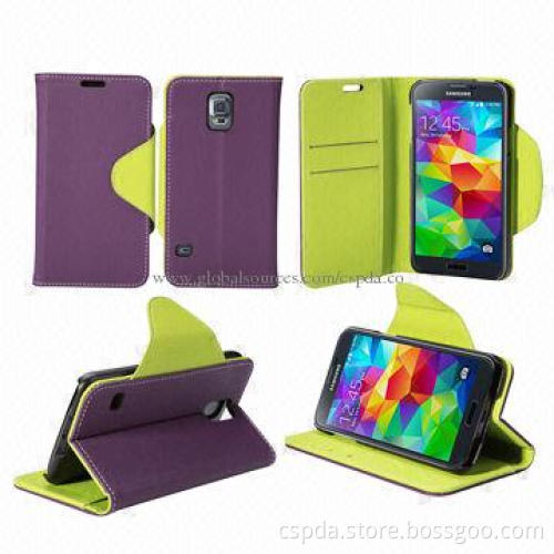 PU Wallet Cases for Samsung Galaxy S5, Precise Cut-out Allow Access to All Controls and Buttons